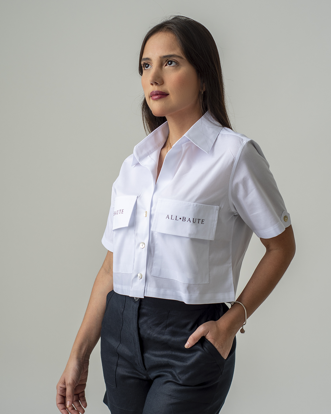 Mini Shirt Blanca/Beige