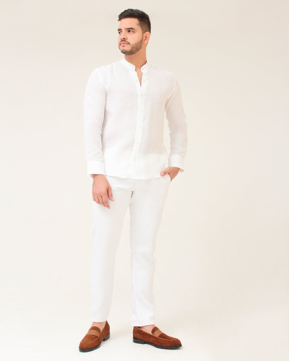 MEN LONG SLEEVE LINEN SHIRT