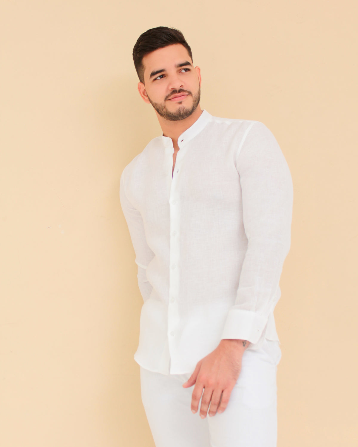 MEN LONG SLEEVE LINEN SHIRT