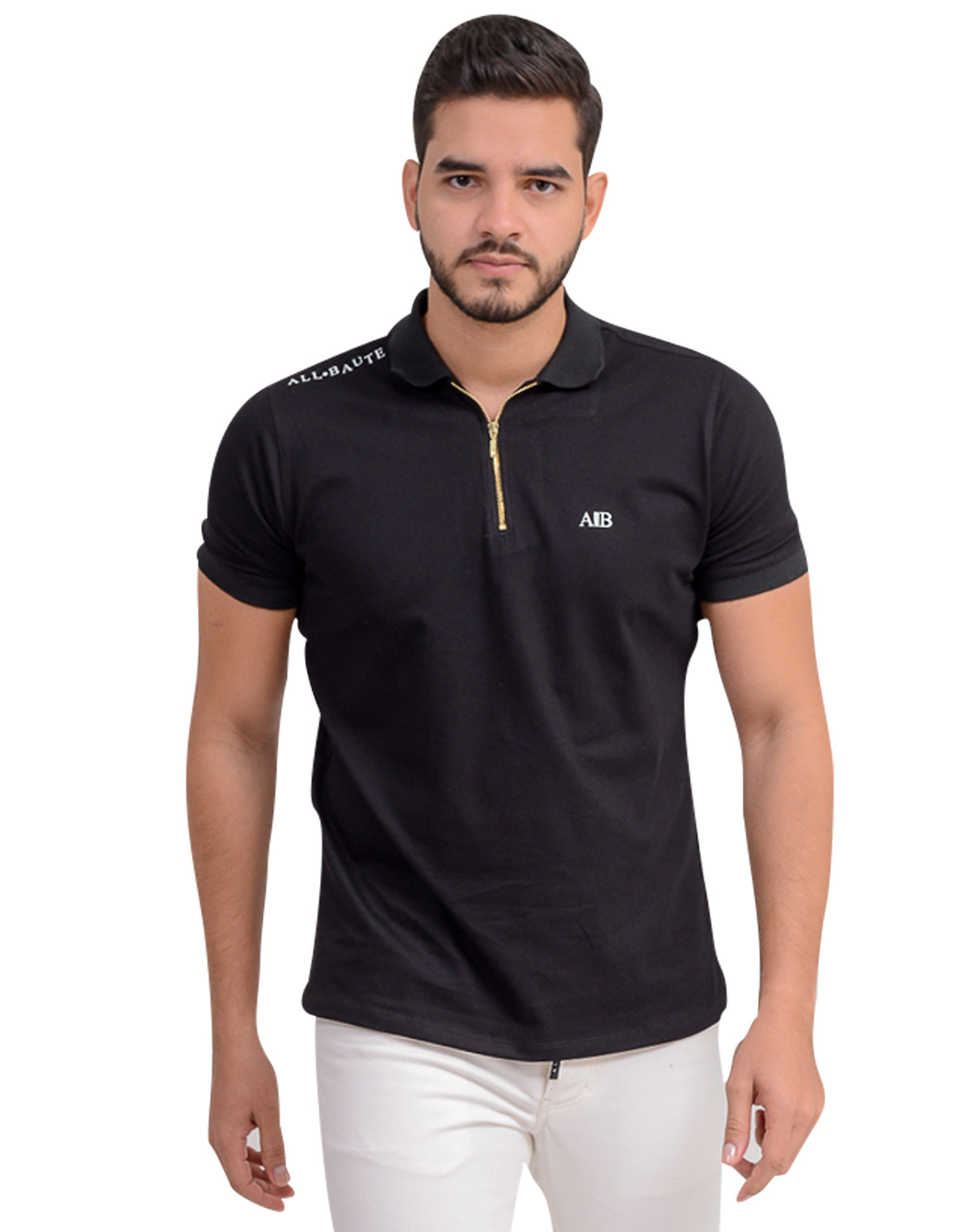 Suéter tipo polo