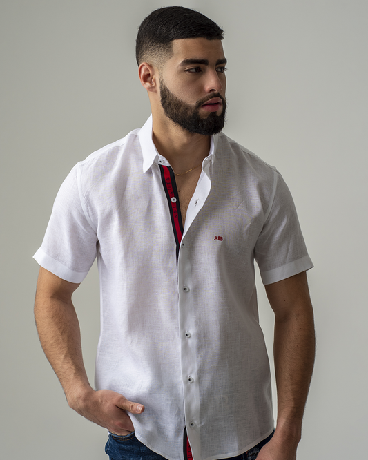 Camisa manga corta en lino