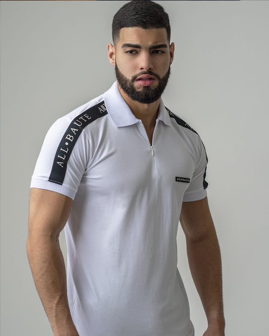 Camiseta tipo polo blanca