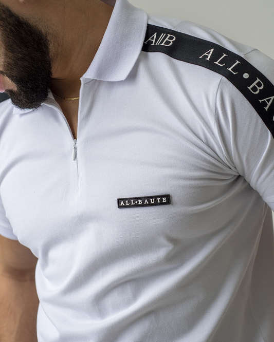Camiseta tipo polo blanca