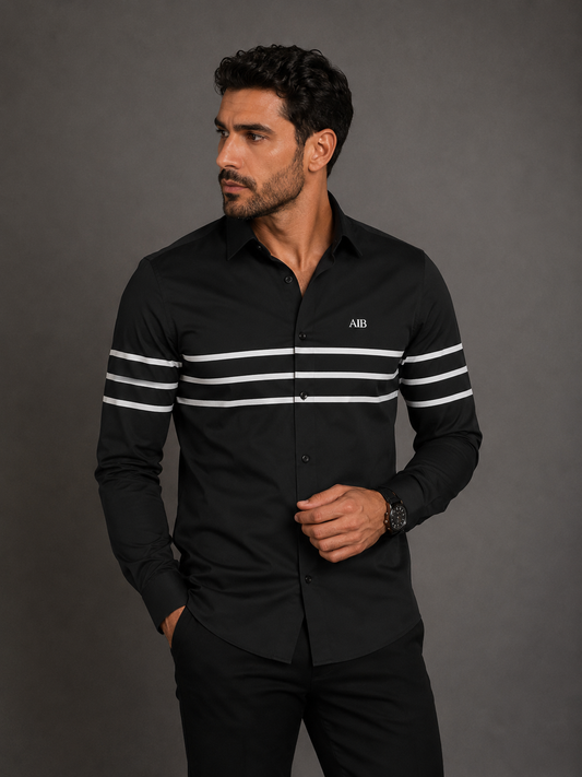 Camisa manga larga en algodón