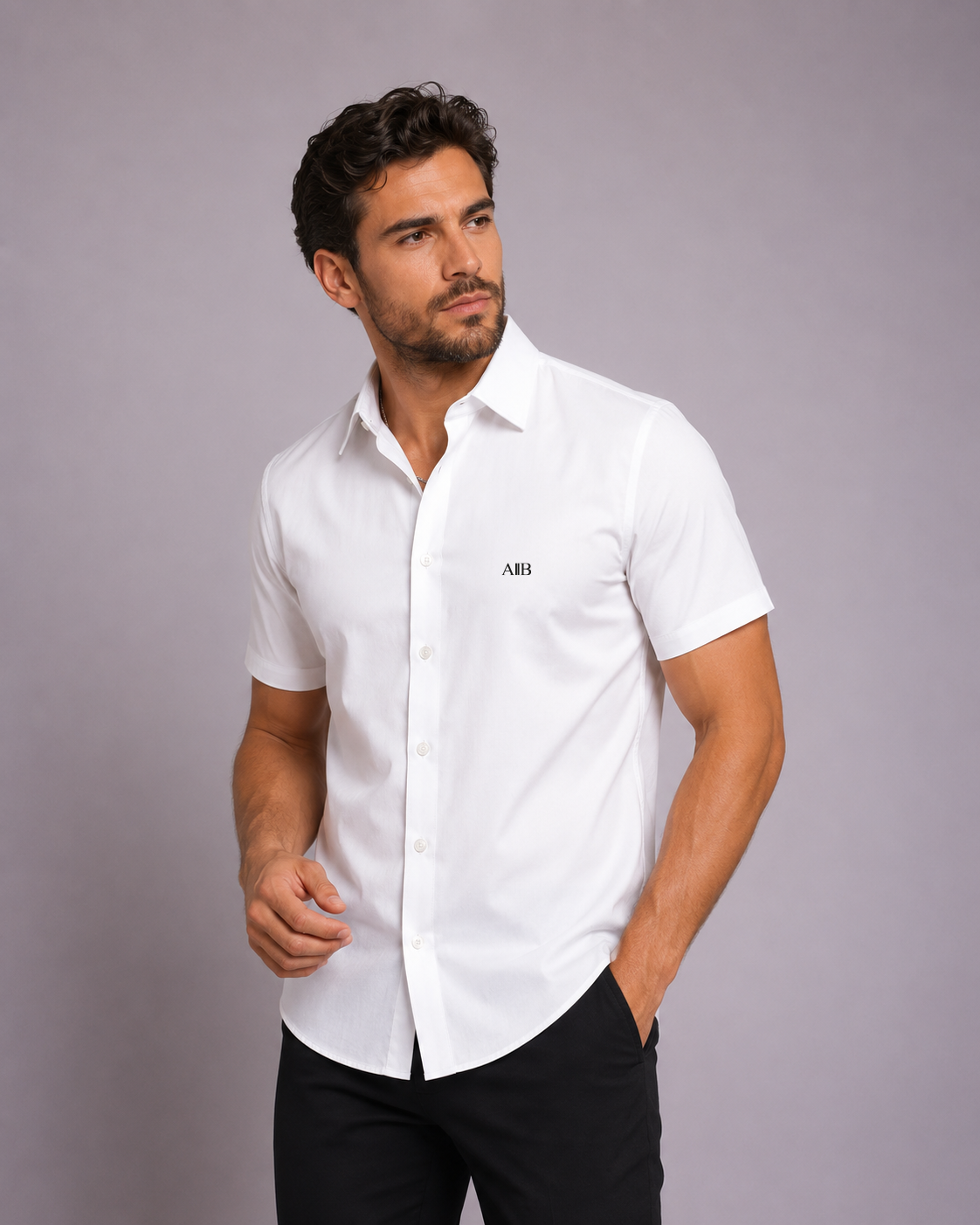 Camisa en algodón manga corta