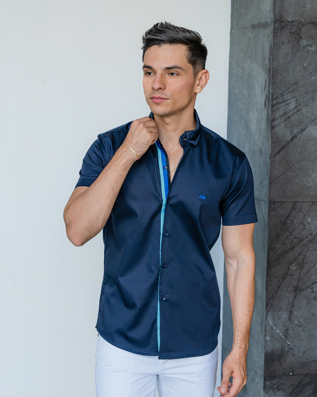 Camisa en algodón manga corta