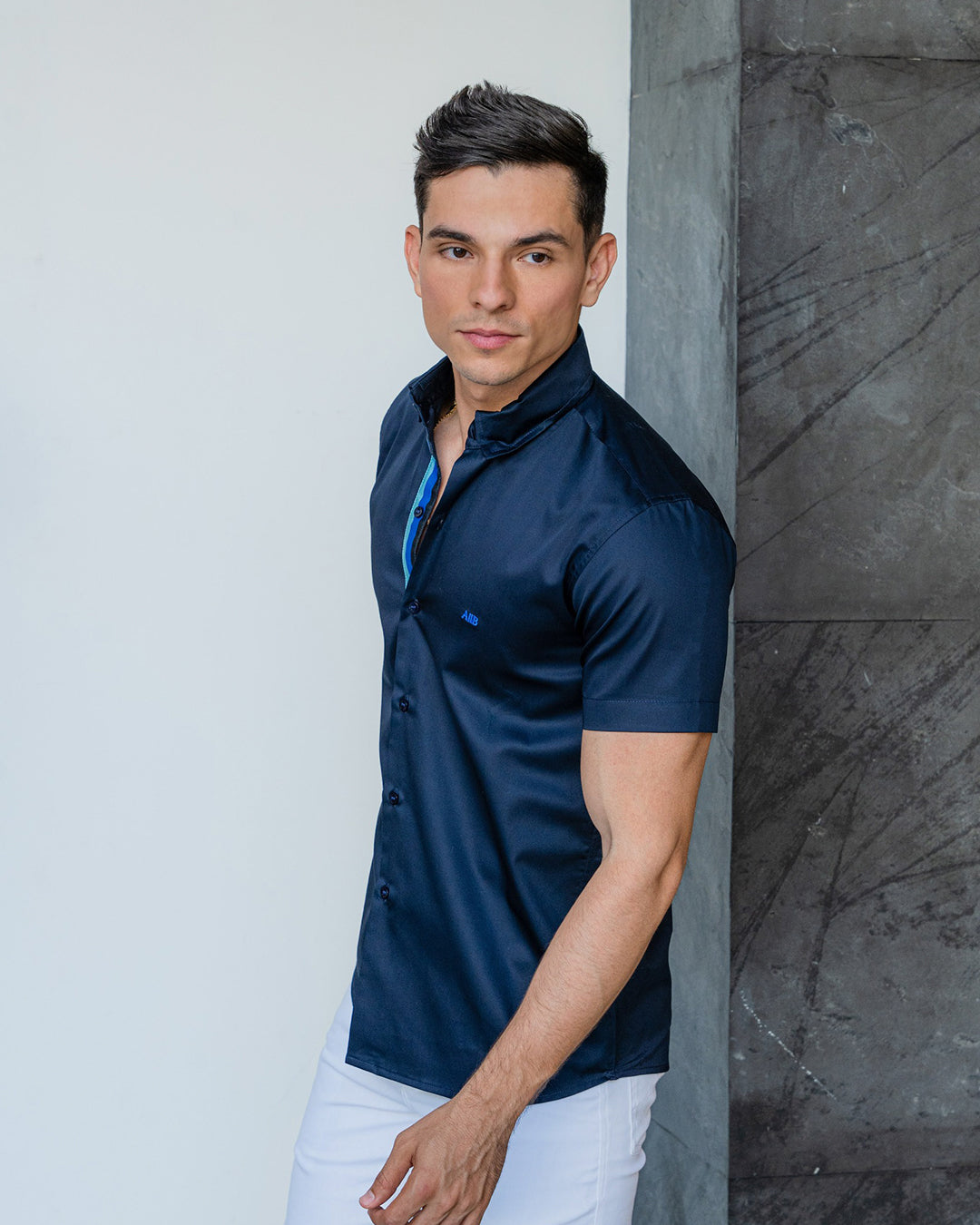 Camisa en algodón manga corta