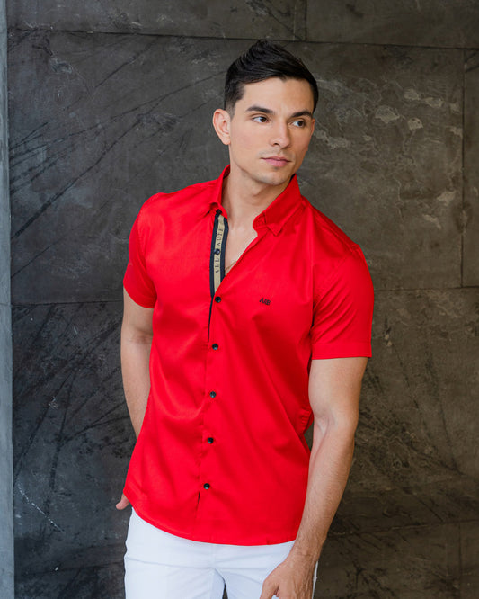 Camisa en algodón manga corta